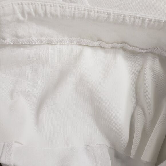 JM Collection Women Pants Petite Large PL Ankle Skinny Pull On Embellished White - Picture 9 of 11